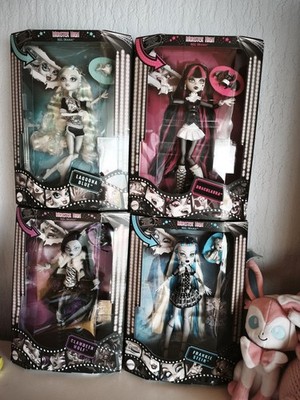 Monster-High Reel Drama Frankie,Clawdeen, Draculaura,Lagoona OVP Mattel Puppen