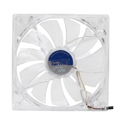 AAB Cooling Super Silent Fan 14 LED Gehäuselüfter BLAU 3 pol. 140mm   #337249