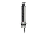 Brennenstuhl 1396200013 2m Interior Aluminum Black 3 socket s AC black