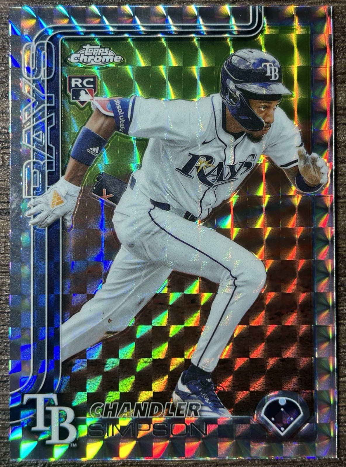 2025 Topps Chrome Update Chandler Simpson #USC179 Geometric Refractor Rays