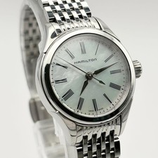 HAMILTON Valiant Women's Watch Shell Dial Roman Quartz New Battery Excellent Con 3
