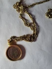 1902 Indian Head Penny In Nice Condition With 24" Goldtone Necklace