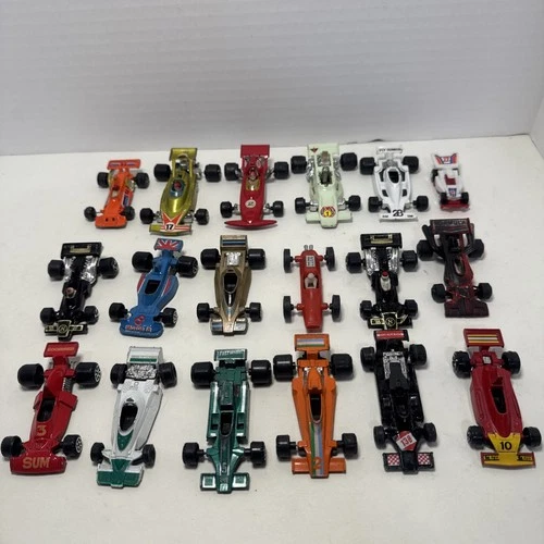 Vintage 70s Hong Kong Diecast Formula 1 Car 18 PC LOT Summer Faie Etc