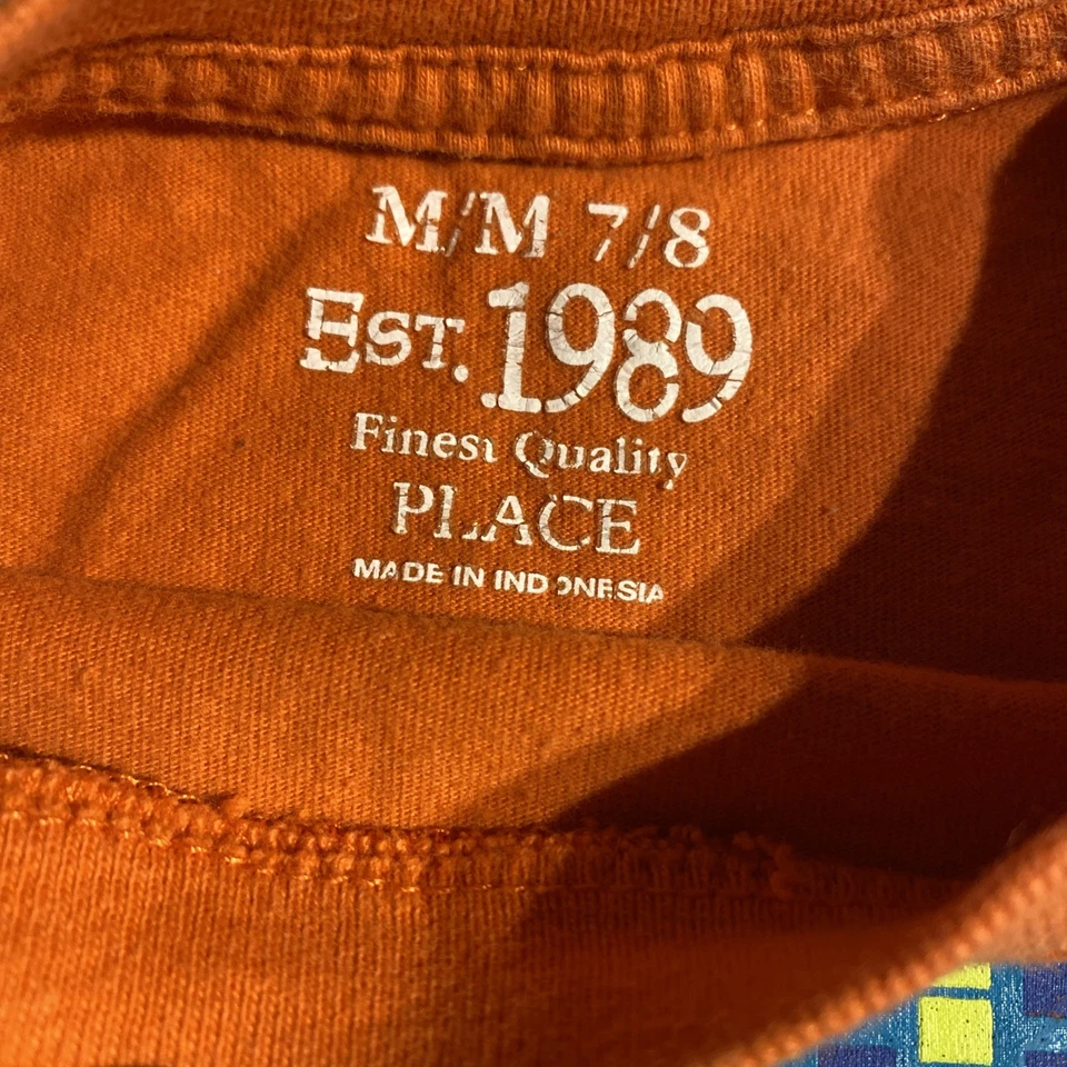 Camiseta The Children’s Place Niños Naranja Monopatín Gráfico Talla 7/8 Mediana Foto 4 de 4