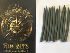 Carpcore Anti Tangle Rig Sleeve Rig Bits, Green, Pack of 10