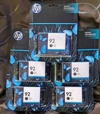  5 HP 92 Black Genuine/Original Inkjet Ink Cartridges C9362WN 140