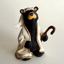 BearFoots Beartivity II Nativity Shepherd w Staff Jeff Fleming Big Sky Carvers