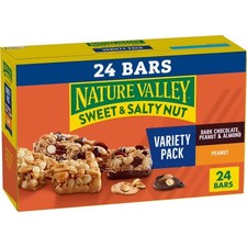 Sweet and Salty Nut Granola Bars Variety Pack of 24 Healthy Snack Bars 28.8 oz