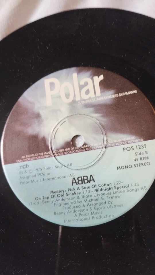 ABBA - SUMMER NIGHT CITY - MEDLEY - POLAR POS 1239 - PIC COVER - SWEDISH - NM - Image 3 of 4