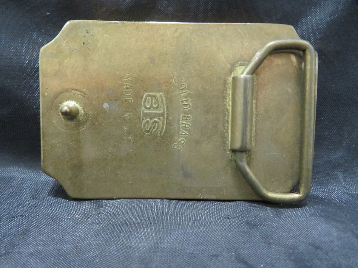 BTS SOLID BRASS BELT BUCKLE DESIGNERS COLLECTION BY DOYLE YANCEY EAGLE HEAD View 5