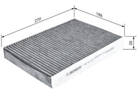 Filter, Innenraumluft Bosch 1 987 432 549 FüR OE 6479 K9 - 6479 K9 - 96 716 537