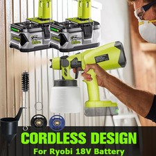 For RYOBI 18V Cordless Paint Sprayer Electric Spray Gun 1000ML / Battery/Charger