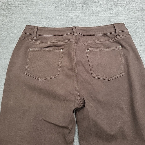 Belle by Kim Gravel Flexibelle Boot Cut Jeans w Pockets Petite Size 14P Espresso - Picture 6 of 12