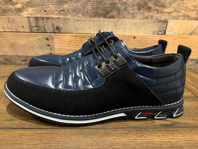 GATSBY Oxford Derby Leather Lace Up Dress Shoes Blue & Black  display picture 3