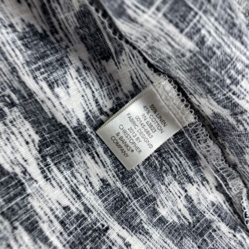Christopher & Banks Jacket Women M Medium Black Geometric Collared Open Front - Picture 4 of 7