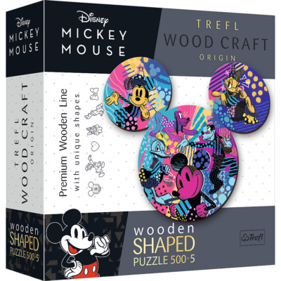 Trefl 20168 Disney Mickey Mouse 500+5 Sonderform Holz Puzzle