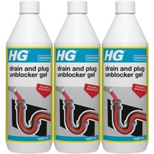 HG Drain And Plug Unblocker Gel 1L x 3