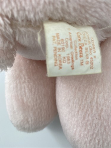Vintage 1983 Cheer Bear Care Bears Kenner - Pink Plush Stuffed Animal Rainbow - Bild 5 von 5