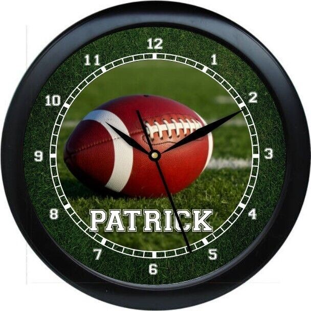 Personalized Football Wall Clock Teacher Gift Booster Club 0724