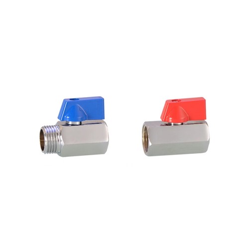 Mini Ball Valve 9.5/12.7/16.5/20mm Male/Female Air Gas Water Fuel Brass Shut Off - Picture 4 of 34