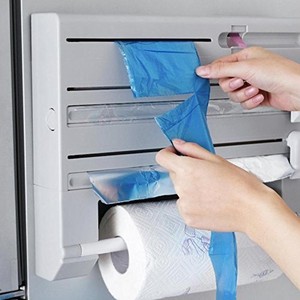 6 In 1 Kitchen Roll Dispenser Cling Film Tin Foil Paper Towel