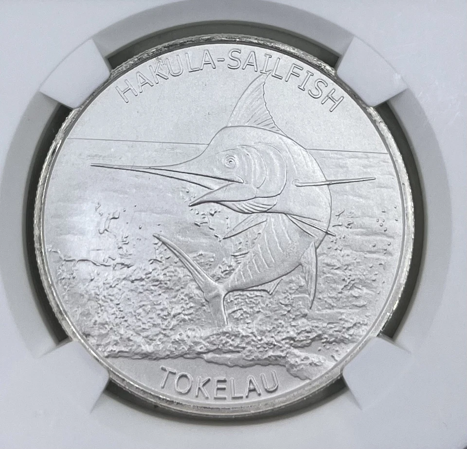 2016 Tokelau S$5 NGC MS70 Hakula Sailfish Early Release - Image 2 of 4
