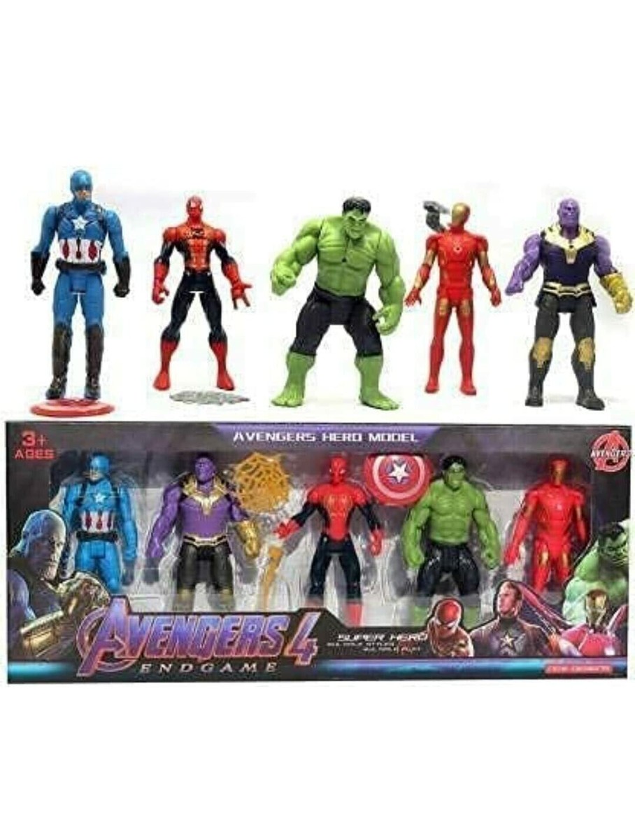 Superhero Action Figures Set Marvel Avengers Toys | eBay