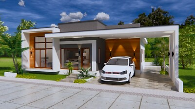 #ad #ad Modern House Plans 15x16 Meter 49x53 Feet 3 Bedrooms Full PDF A4 Hard Copy $21.75