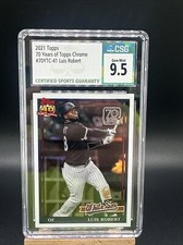 2021 Topps Series 1 #70YTC-41  LUIS ROBERT 70 Years of Topps CHROME CSG 9.5 GEM