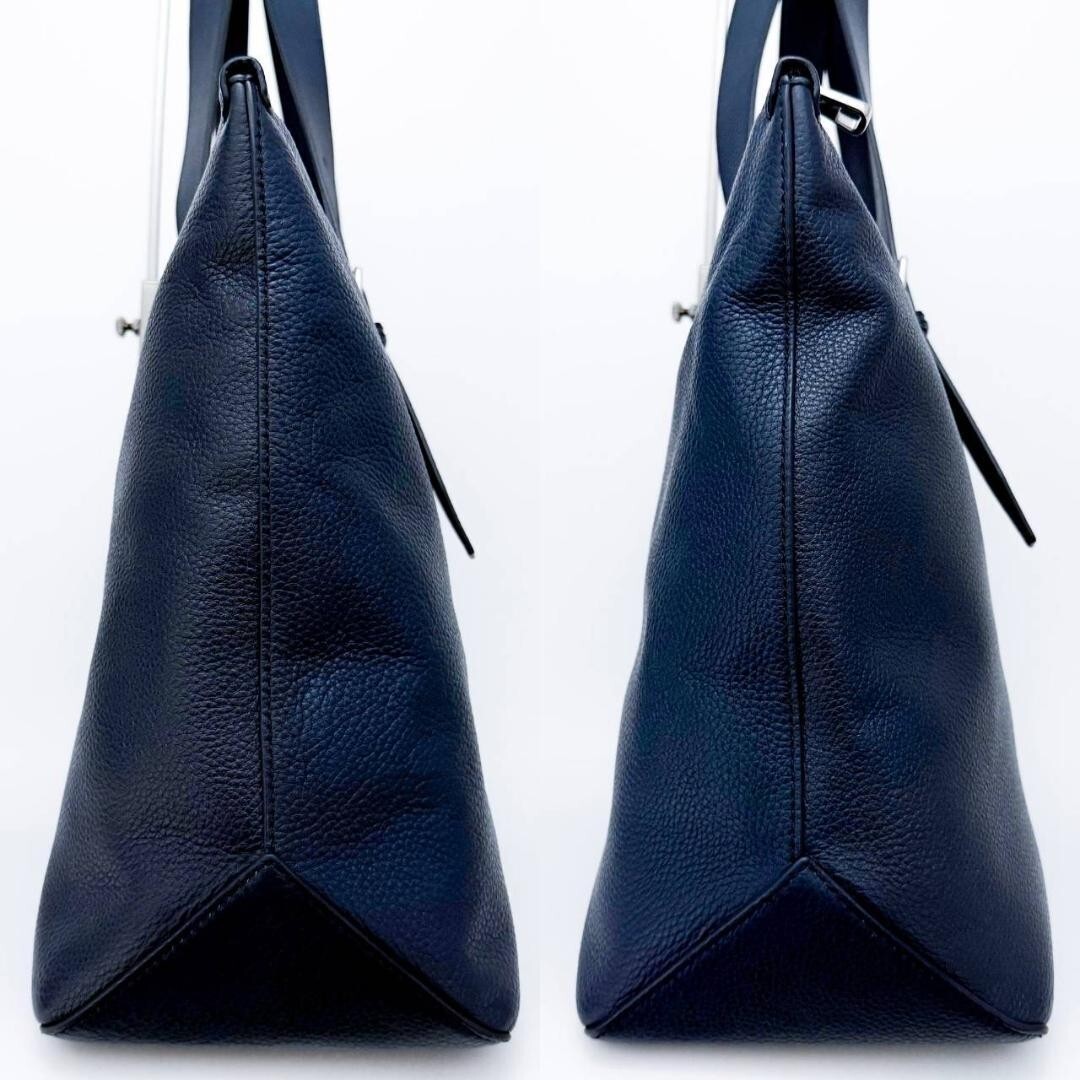 BALLY アンティークバッグ　ネイビー Bally Men's Business Tote Bag Handbag Leather Navy Authentic