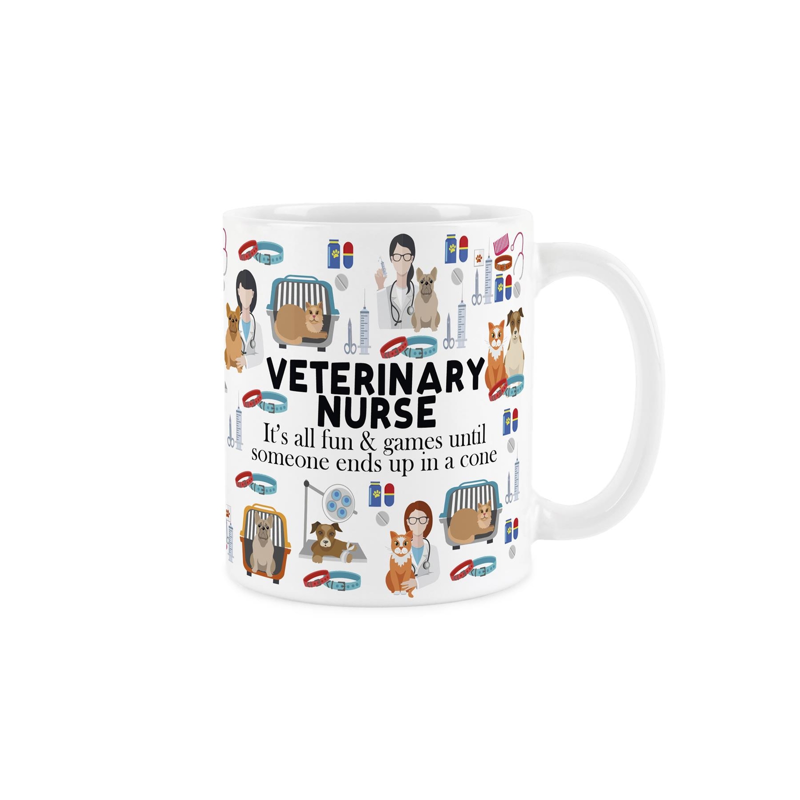 Vet Nurse Mug - Novelty Veterinary White Ceramic Mug Gifts for Vet Technicians