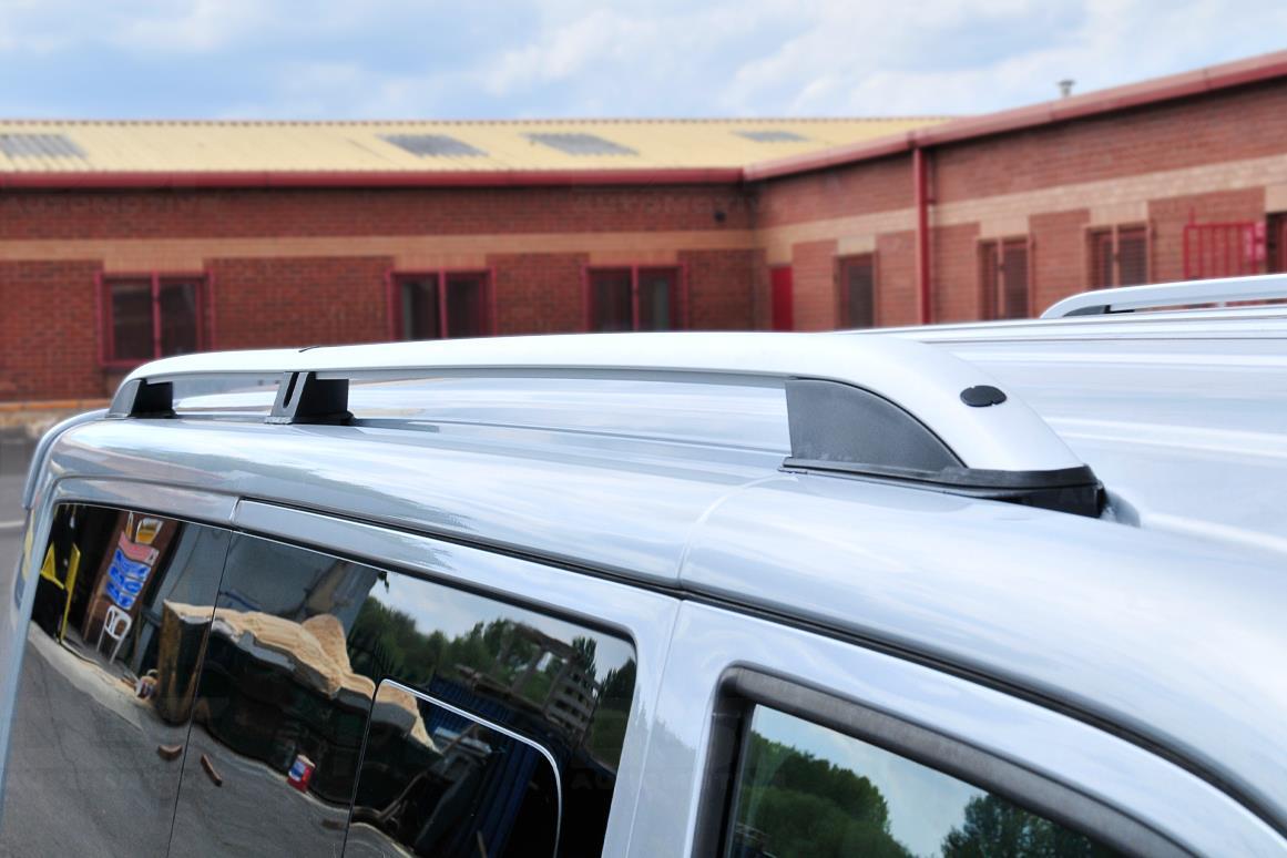 VW TRANSPORTER T6 2015 LWB Black DST Roof Rails Bars OEM Quality  