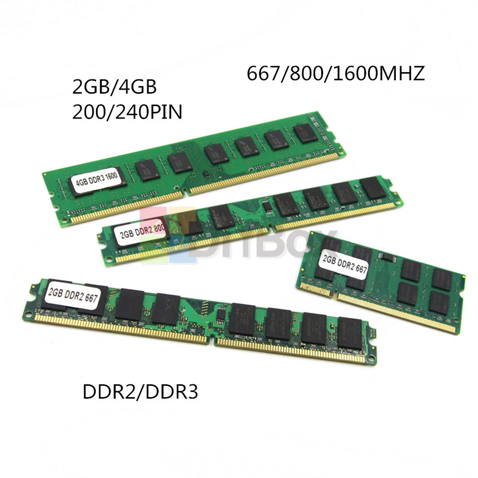 2GB/4GB Memory RAM DDR3 PC2-5300/U 667/800/1600MHZ 200/240Pin PC Desktop Memory - Image 4 of 4