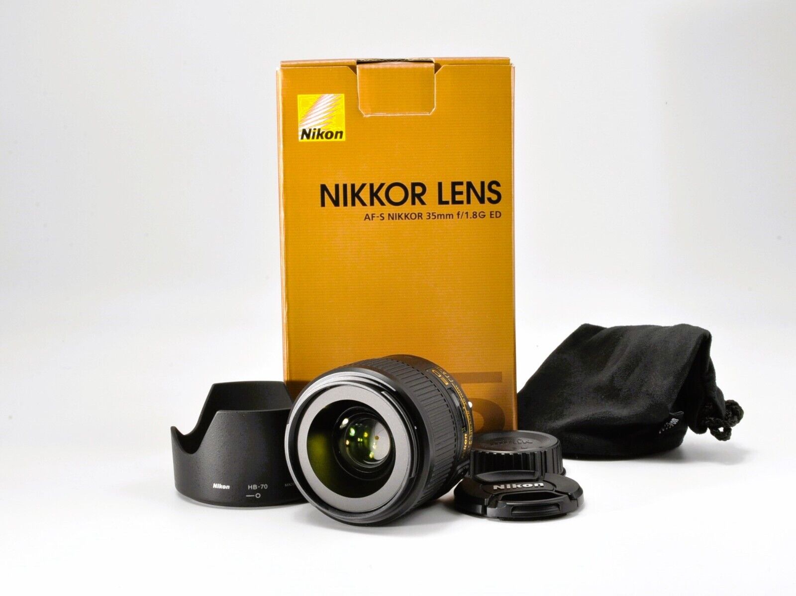 Nikon AF-S NIKKOR 35mm f/1.8 G ED Lens w/Box From Japan[Near Mint