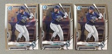 3 Lot 2021 Bowman Chrome Prospects Baseball BCP132 Taylor Trammell Base Mariners