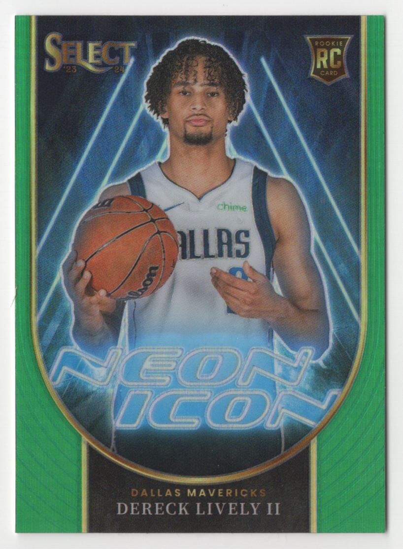 2023-24 Panini Select - Dereck Lively II Neon Icon Green Prizm RC - Mavericks
