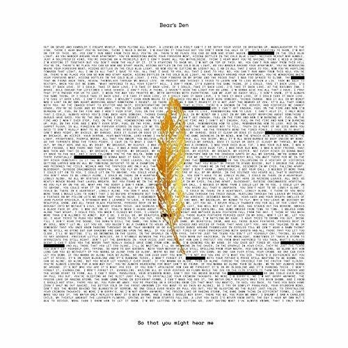 So That You Might Hear Me by Bear's Den (CD, 2019)
