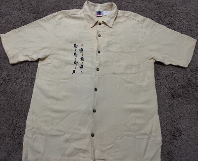 Vintage WEK Bear Graphic Shirt Sleeves Button Up Shirt USA Cotton Men s Medium