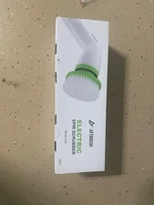 Cordless Electric Spin Scrubber with 8 Replaceable Brush Heads, Adjusting Handle