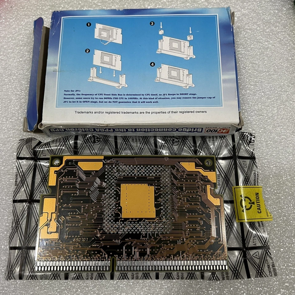 NEW PCCHIPS PC100 SLOT 1 370 SLOCKET PGA370 4 CELERON Mendocino 533 CPU ADAPTER - Image 2 of 2