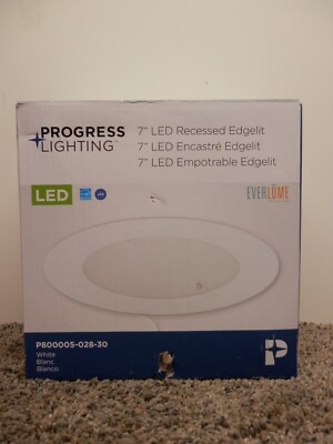 Progress Lighting 7 in. 3000K White Integrated LED Recessed Trim