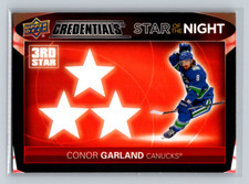 2021-22 UD Credentials #3S-4 Conor Garland -3rd Star of the Night-Canucks