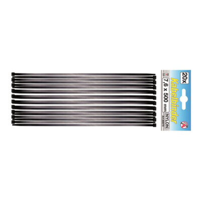 BGS-80879 Kabelbinder-Satz 7,6 x 500 mm 20-tlg.