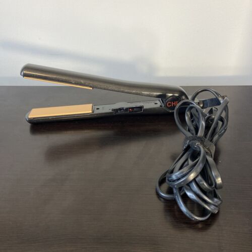 Chi Air 1" Ceramic Hairstyling Hair Straightening Straightener Iron Black CA1010 - Afbeelding 1 van 5