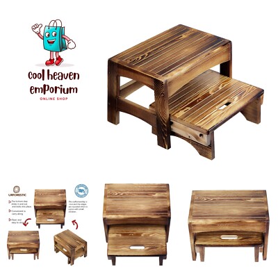 Amazon Inch Step Stool Handcrafted Solid Wood Bed Step Stool-Foot