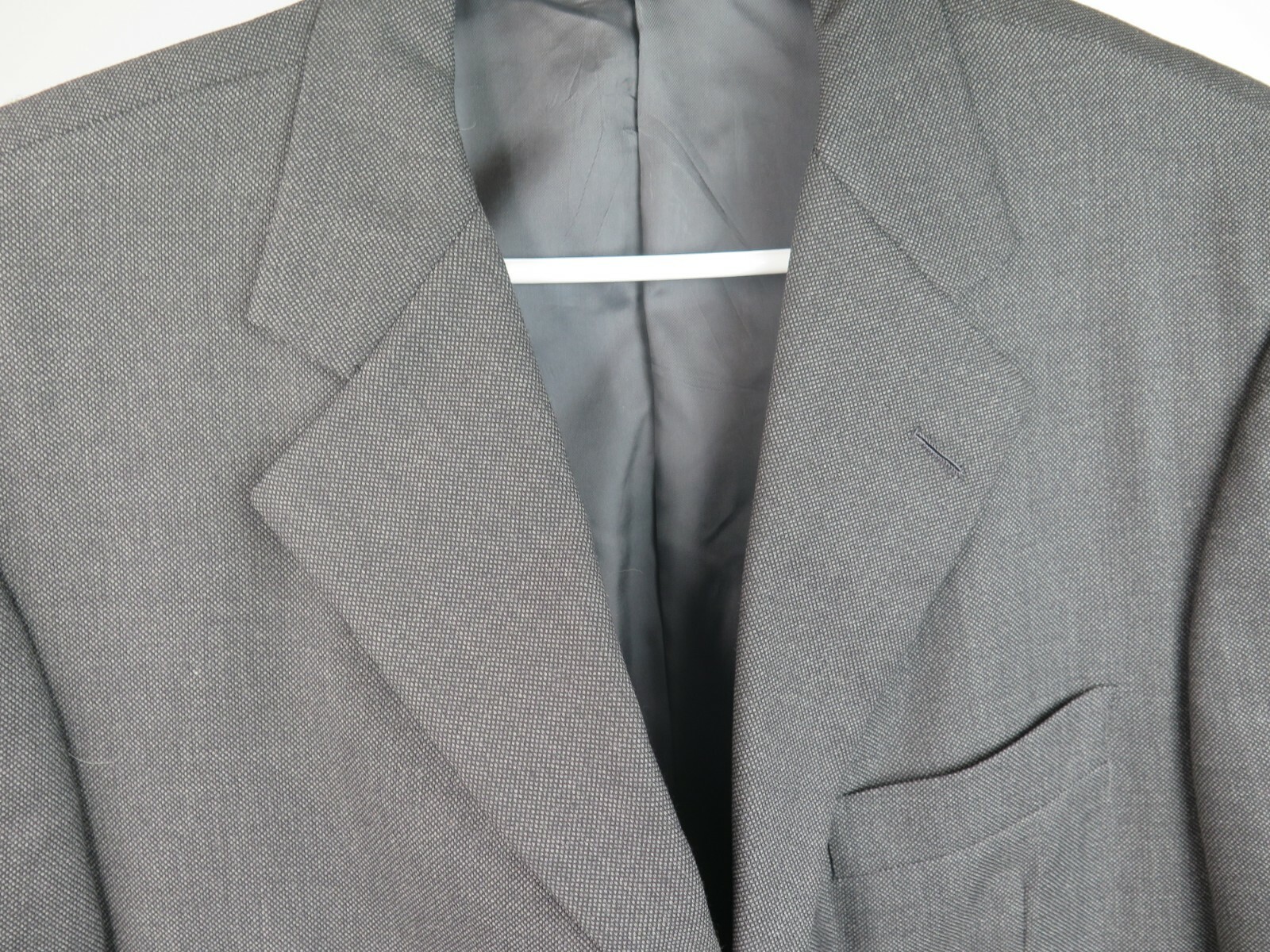 Hickey Freeman Suit Jacket Gray Solid Size 40 R - image 3