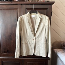 Calvin Klein Khaki Lined One Button Blazer 8
