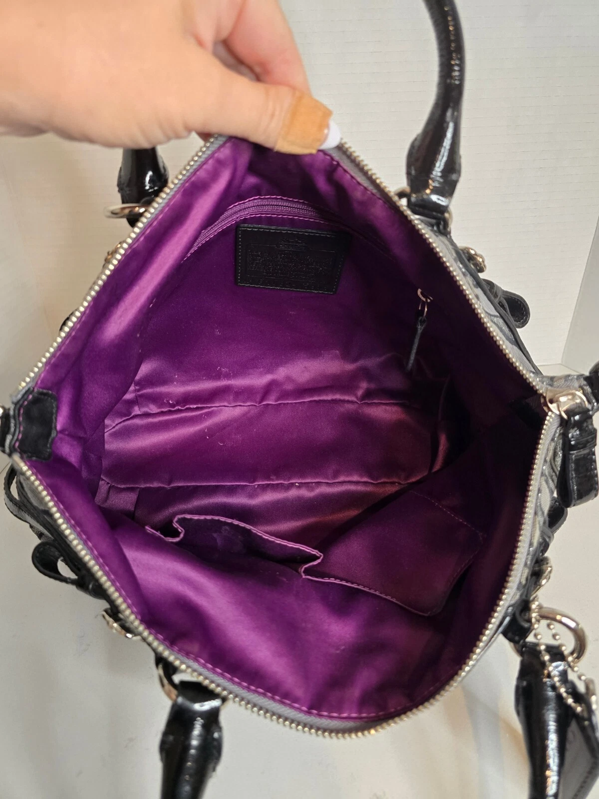 Borsa a tracolla Coach Madison Sophia Lurex Zebra Jacquard Gallery 15925 usata in ottime condizioni