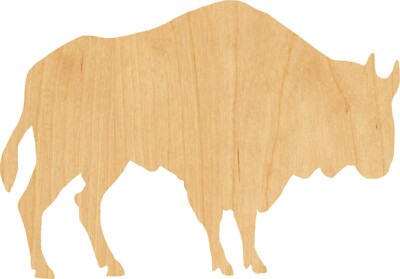 Buffalo Laser Cut Out Wood Shape Craft Supply - Woodcraft Cutout