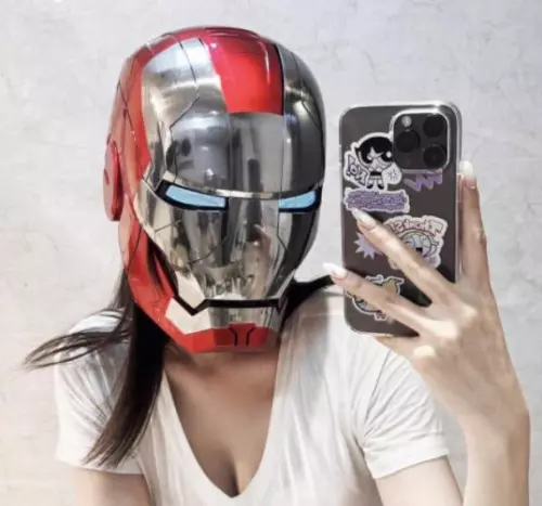 Iron Man Silver MK5 Helmet Electronic Voice Activated Open&Close Mask AUTOKING - Picture 12 of 24